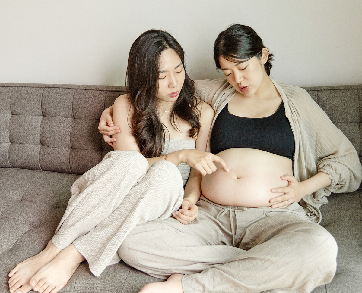 ▲김규진 씨가 만삭일 당시 김 씨 부부의 사진(사진 제공: 김규진 씨).