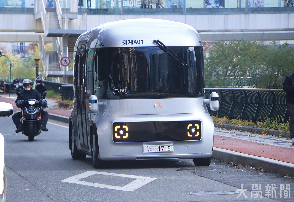 ▲'청계A01' 노선 버스의 모습.
